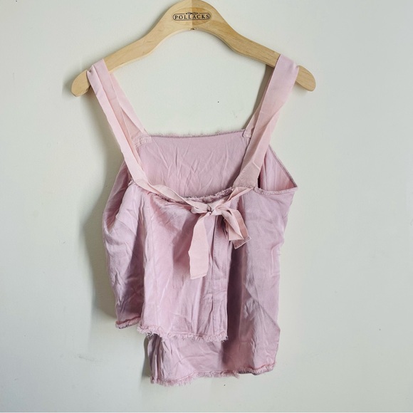 Raquel Allegra Silk Satin Cami Wide Leg Trouser Set Dusty Rose size XS - Picture 11 of 15